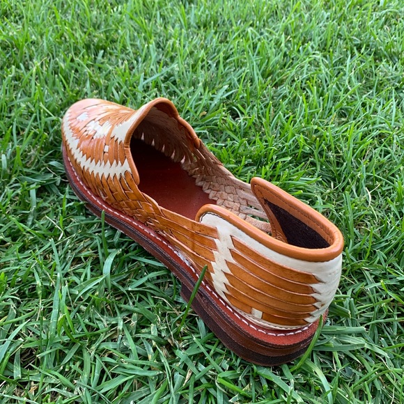 Mens Closed Toe Sandal MOCCASIN HUARACHE HONEY/TAN - Picture 5 of 8